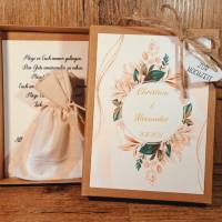 Personalisiertes Hochzeitgeschenk - Geldgeschenk mit Namen und Datum zur Hochzeit - Geschenkverpackung Brautpaar - Liebe Bild 4