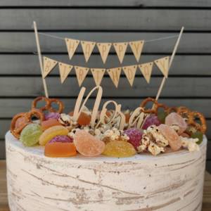 Wimpelkette Kuchen | Caketopper Wimpelkette | Holzgirlande personalisiert Bild 3