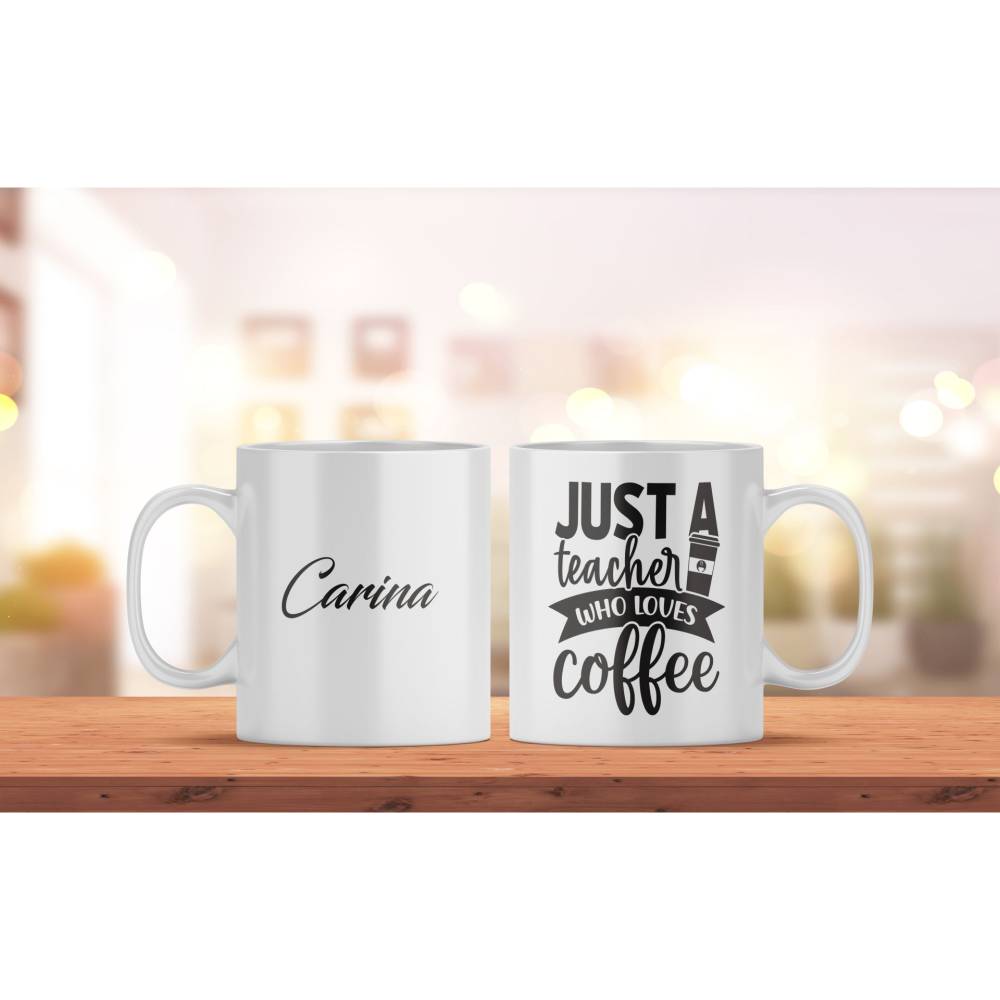 Personalisierte Kaffeetasse mit Spruch für Lehrer, perfekte Geschenkidee für Lehrer, spülmaschinenfeste Kaffeetasse Bild 1