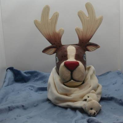 Kinderschal Bärenbrüder in rohweiß