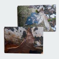 Zwei handgebundene Hefte mit Naturmotiven, DIN A6 mit Blankoseiten Bild 1