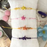 Magische Seesterne - Bunte Perlen-Armbänder mit Seesternen, Edelsteinen und Rocailles Bild 1