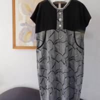grau schwarzes Jerseykleid , XXL , Cordkleid Bild 8