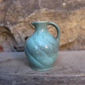 kleine Vase Krug türkis WGP Keramik Vintage 30er 40er Jahre Art Deco Germany Bild 2