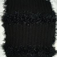 Damenschal Strickschal in schwarz mit Effektstreifen handgestrickt von Hobbyhaus Bild 5