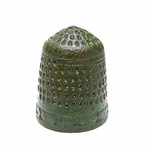 Antiker Kupfer Fingerhut / Fingerschutz um 1700 Bild 1