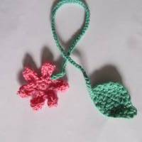 Nabelschnurbändchen Blume und Blatt - Geburt - 100% Baumwolle Bild 2