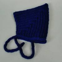 Zwergenmütze 1-5 Jahre Pixie Mütze dunkelblau handgestrickt Bild 1