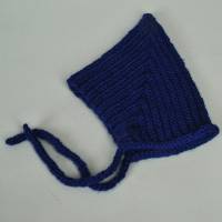 Zwergenmütze 1-5 Jahre Pixie Mütze dunkelblau handgestrickt Bild 3