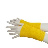 Pulswärmer handgestrickt gelb  - Damen - Einheitsgröße - Modell 15 Bild 1