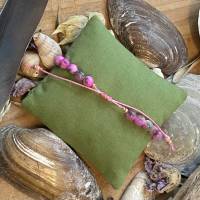 Pink Starfish - Perlenarmband mit Orchideen-Jade, Seestern, Quaste, goldfarbenen Rocailles und 18k vergoldetem Herz Bild 3