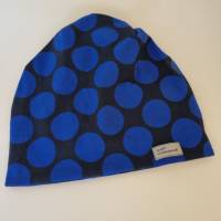 Beanie-Loop - gleichzeitig Mütze und Loop - für Damen, genäht aus Jersey in dunkelblau-blau, von he-ART by helen hesse Bild 10