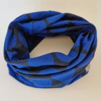 Beanie-Loop - gleichzeitig Mütze und Loop - für Damen, genäht aus Jersey in dunkelblau-blau, von he-ART by helen hesse Bild 6
