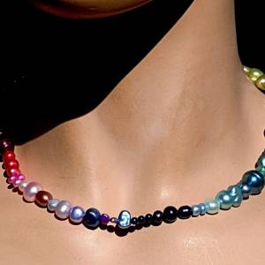 Rainbow Set Perlen Collier und Armband Bild 4