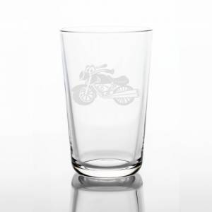 Personalisiertes Trinkglas für Kinder mit Namen und Motiv | Kinderglas mit Gravur | Kindergeschirr Motorrad Bild 3