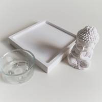 Raysin Tablett mit Teelichtglas, Entspannung, Wellnessoase, Wohlfühloase, Weihnachten, Winter Bild 5