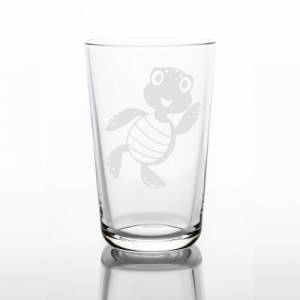 Personalisiertes Trinkglas für Kinder mit Namen und Motiv | Kinderglas mit Gravur | Kindergeschirr Schildkröte Bild 3