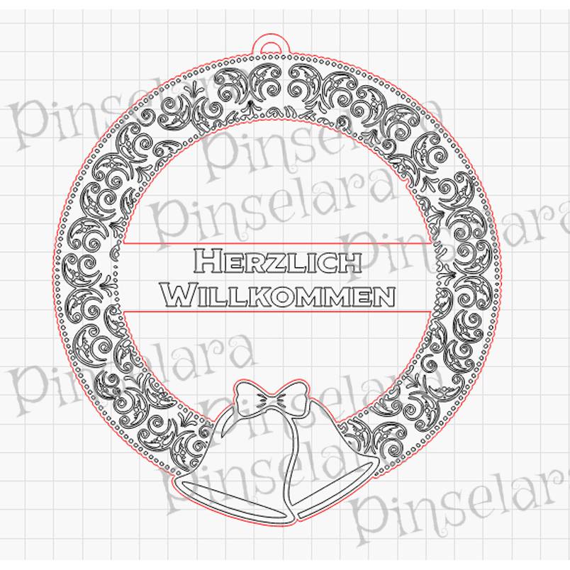 BESTonZON Weihnachts-Türschild Set 12-teilig - Merry Christmas Buchstaben Silber