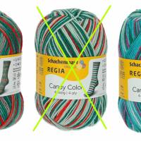 74,90 € / 1 kg   Schachenmayr/Regia ’Candy Color’ 4-fädig/4-fach Sockenwolle Wolle Garn stricken in drei Farbvarianten Bild 1