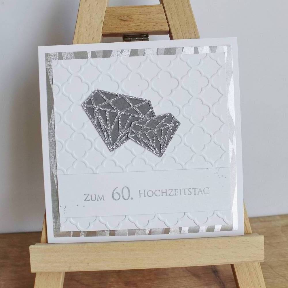 Glückwunschkarte "Diamantene Hochzeit" aus der Manufaktur Karla Bild 1
