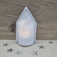 Schönes Led Teelichtcover Haus vom Nikolaus mit Stern Bild 5
