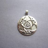 runder Charms Metallanhänger Keltischer Knoten Antiksilber Bild 1