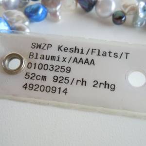Vario Keshi Perlen Collier Blaumix mit 925 Silberschließe Bild 7