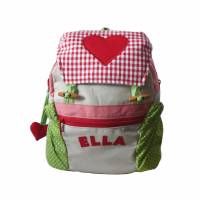 Kinderrucksack Kindergartentasche Herzilein mit Namen für Mädchen Bild 1