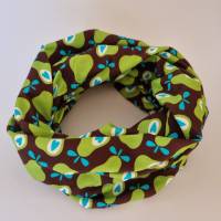 Beanie-Loop - gleichzeitig Mütze und Loop - für Damen, genäht aus Jersey in grün-braun, von he-ART by helen hesse Bild 6