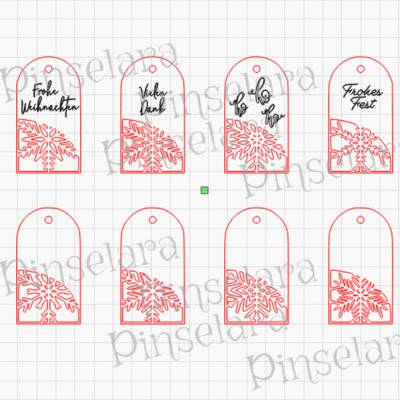 Laser Cut File, Weihnachtsbaum Schmuck, Anhänger, Geschenke Anhänger, Weihnachten, 1-24