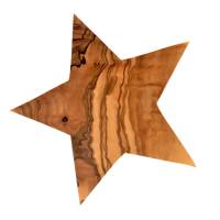 Stern aus Olivenholz zum Aufstellen ca. 15,5cm Bild 1