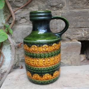 Scheurich Bodenvase Henkelvase Vase 489-39 WGP Relief Dekor Keramik 60er 70er Jahre Bild 1
