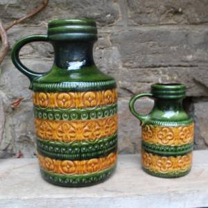 Scheurich Bodenvase Henkelvase Vase 489-39 WGP Relief Dekor Keramik 60er 70er Jahre Bild 8