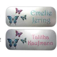 52 Namensaufkleber - Metallicfolie | Schmetterlinge - 2 x 5 cm Bild 2