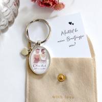 Brautjungfer Fragen Geschenk | Eleganter Ovaler Schlüsselanhänger im Geschenkset | Möchest du meine Brautjungfer sein? Bild 4