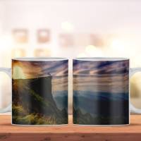 Kaffeetasse mit Landschaftsmotiv und Spruch, Spruchtasse als perfekte Geschenkidee, spülmaschinenfeste Tasse aus Keramik Bild 1
