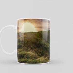 Kaffeetasse mit Landschaftsmotiv und Spruch, Spruchtasse als perfekte Geschenkidee, spülmaschinenfeste Tasse aus Keramik Bild 4