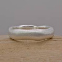 Ring "Smoothie" Silber 925 organische, fließende Form, ein Ring ohne Ecken und Kanten, Bild 2