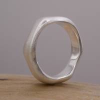 Ring "Smoothie" Silber 925 organische, fließende Form, ein Ring ohne Ecken und Kanten, Bild 4