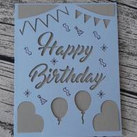 Geburtstagskarte "Happy Birthday" mit Umschlag ~ Glückwunschkarte ~ Grußkarte ~ Klappkarte Bild 2