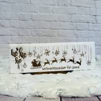 Adventskalender Kiste aus Holz, weiß lasiert, mit Wunschgravur, mit oder ohne 24 Adventskalender Säckchen zum selber fül Bild 4