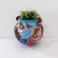 Geburtstag Geschenk Fensterschmuck Katzen Acrylkugel zum Aufhängen Bild 2