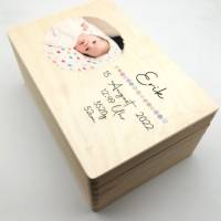 Foto - Erinnerungskiste Baby mit Namen "Punkte" Geburtsdatum Erinnerungsbox für Kinder Bild 2