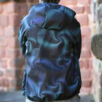 Softshell Twirl Lines by lycklig design mint/blau  Oeko-Tex Standard 100( 1m/19,00€ ) Bild 5