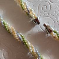 Bunte Perlenkette, vier Reihen, Verschluss: Si925, Geschenk für Frauen, Brautschmuck, Handarbeit aus Bayern Bild 7