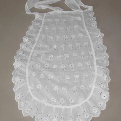 Schürze Baumwollspitze weiß Lochstickerei Vintage etwa aus den 1930er oder 1940er Jahren