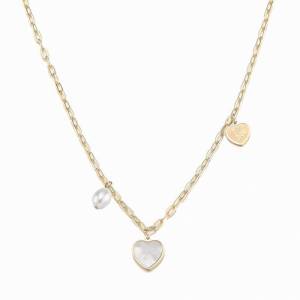 Herz Kette, Herz Halskette Perlmutt, Kette rosegold Herz Anhänger, Geschenk für sie, Weihnachtsgeschenk Frau Bild 9
