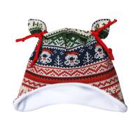Baby Mädchen Jungen Mütze Ohrenmütze mit Ohrenschutz Weihnachten Norwegerstrick Optik mit Baumwollfleece Winter Bild 1