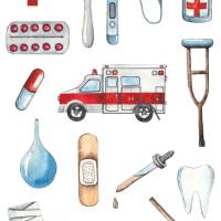 2x Sticker Sheets, Ambulance, Rettungsdienst, Arzt, Aufkleber Planner Stickers, Scrapbook Stickers Bild 2