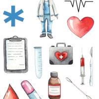 2x Sticker Sheets, Ambulance, Rettungsdienst, Arzt, Aufkleber Planner Stickers, Scrapbook Stickers Bild 3